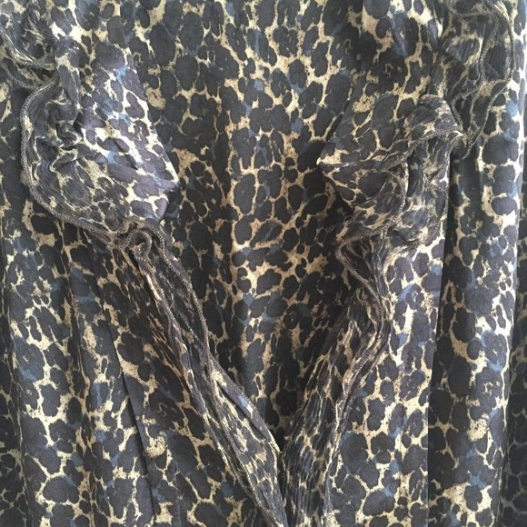 Elie Tahari Brenna Sleeveless Leopard Print Silk Blouse - Picture 12 of 13